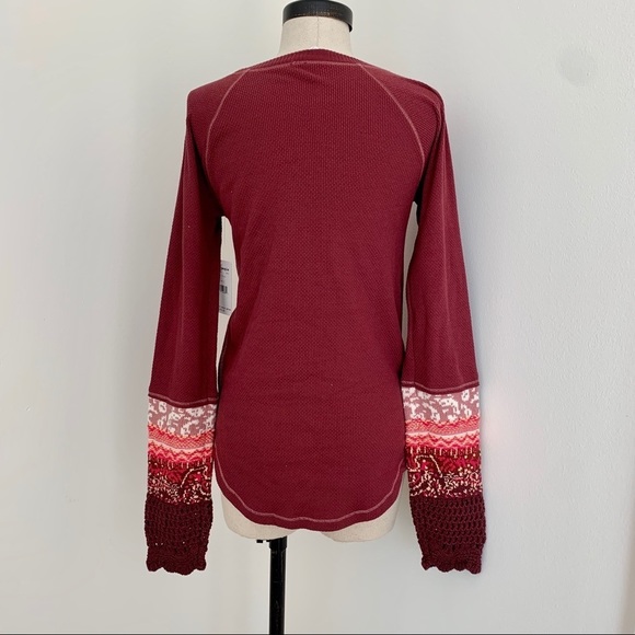 Free People in the Mix Thermal Top Rio Vino NWT - Picture 5 of 9